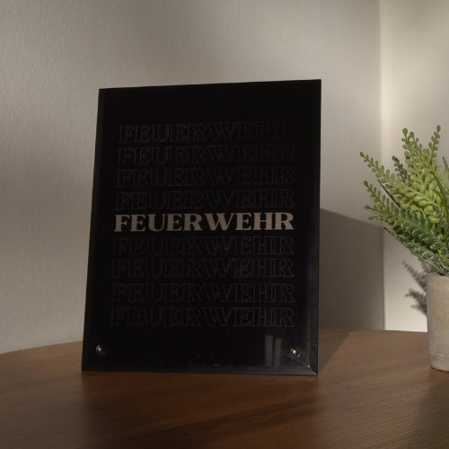 Glasaufsteller Hochformat "white & black" Deko