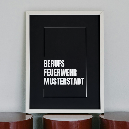 Berufsfeuerwehr Poster white